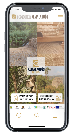 Ecrã home da App Almalaguês