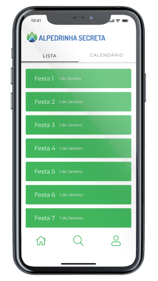 Ecrã Eventos da App Alpedrinha Secreta