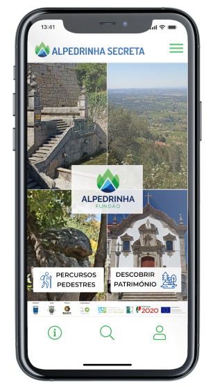 Ecrã home da App Alpedrinha Secreta