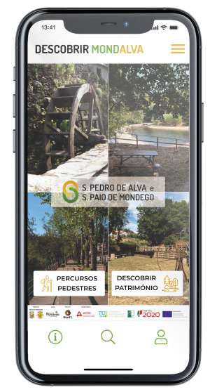 Ecrã home da App Descobrir Mondalva