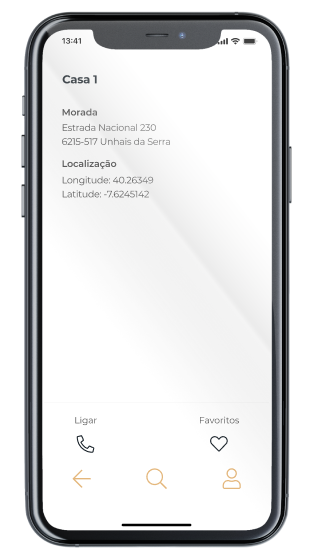 Ecrã Sugestões onde ficar da App Descobrir Unhais da Serra