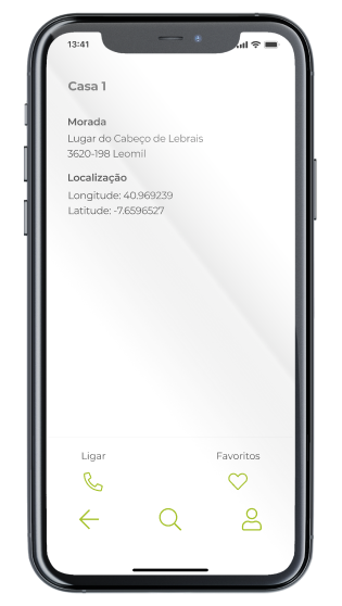 Ecrã Sugestões onde ficar da App Leomil
